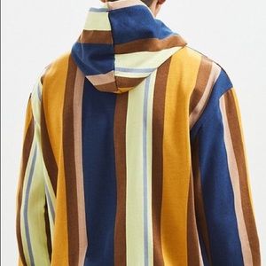 UO Vertical Stripe Knit Hoodie Sweatshirt